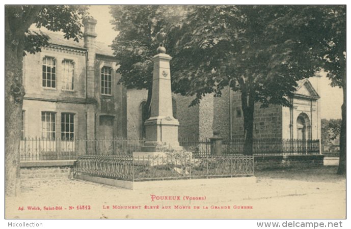 88 POUXEUX / Le Monument Elevé Aux Morts / - Pouxeux Eloyes