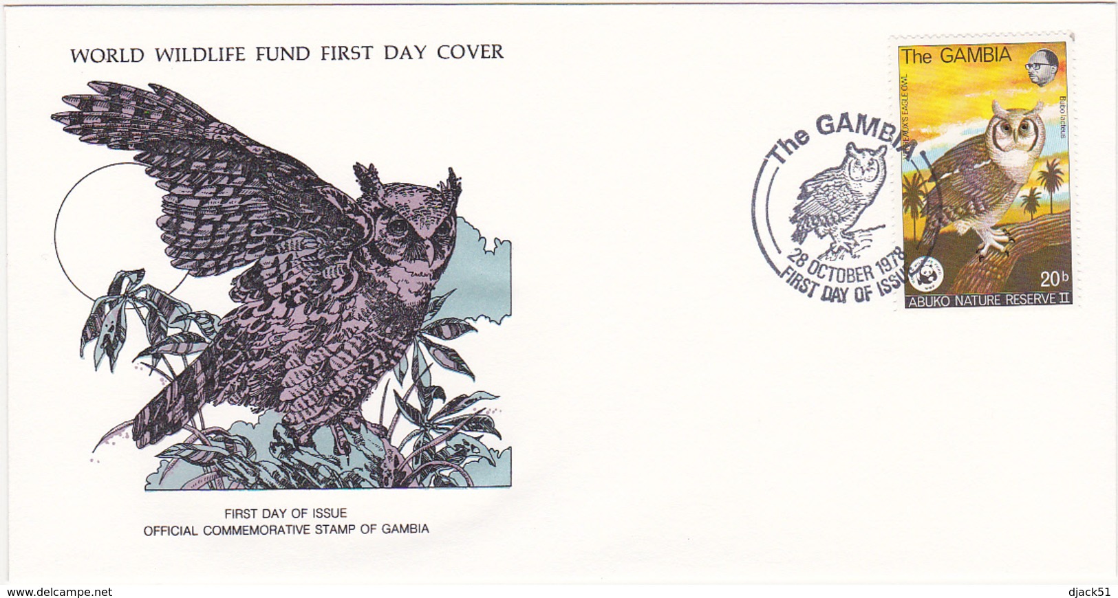 1978 / Lot De 4 Enveloppes 1er Jour Du Fonds Mondial Pour La Nature / FDC / GAMBIE - Gambie (1965-...)