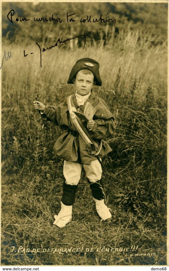 Fantaisie 7 Cartes Enfant Tambour Major Douanier Biquette  ? Lot De 7 Cartes Photos CM Paris 1902 Cartes Pionnières - Sonstige & Ohne Zuordnung