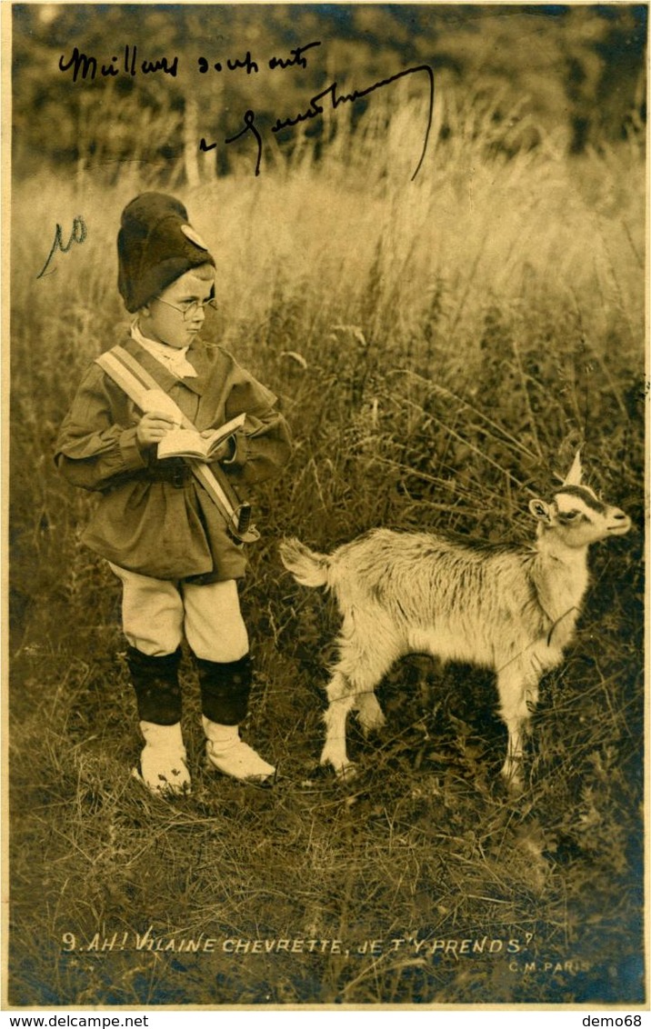 Fantaisie 7 cartes Enfant Tambour Major Douanier biquette  ? lot de 7 cartes Photos CM Paris 1902 cartes pionnières