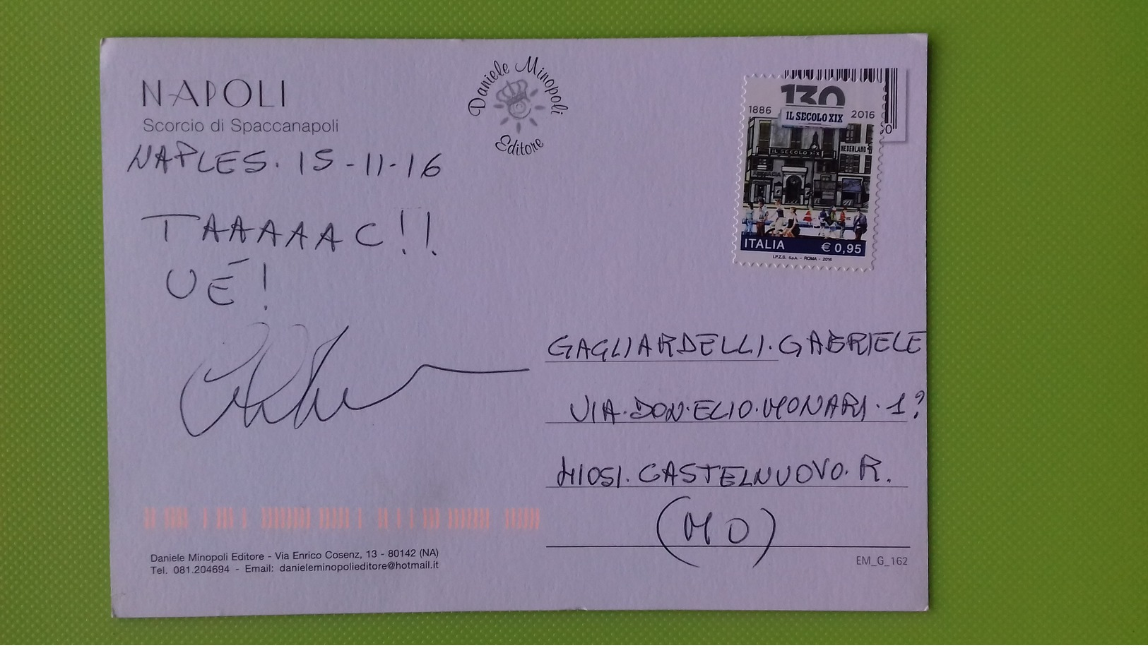 Cartolina NAPOLI - NA - Viaggiata - Postcard - Scorcio Di Spaccanapoli - Napoli