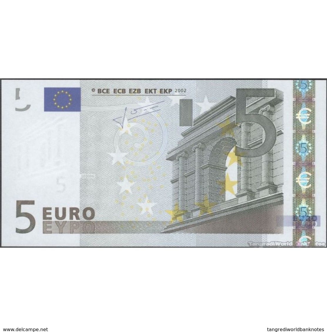 TWN - FRANCE 8U - 5 Euro 2003 Prefix U - Plate L030B6 - Signature: Trichet UNC - 5 Euro