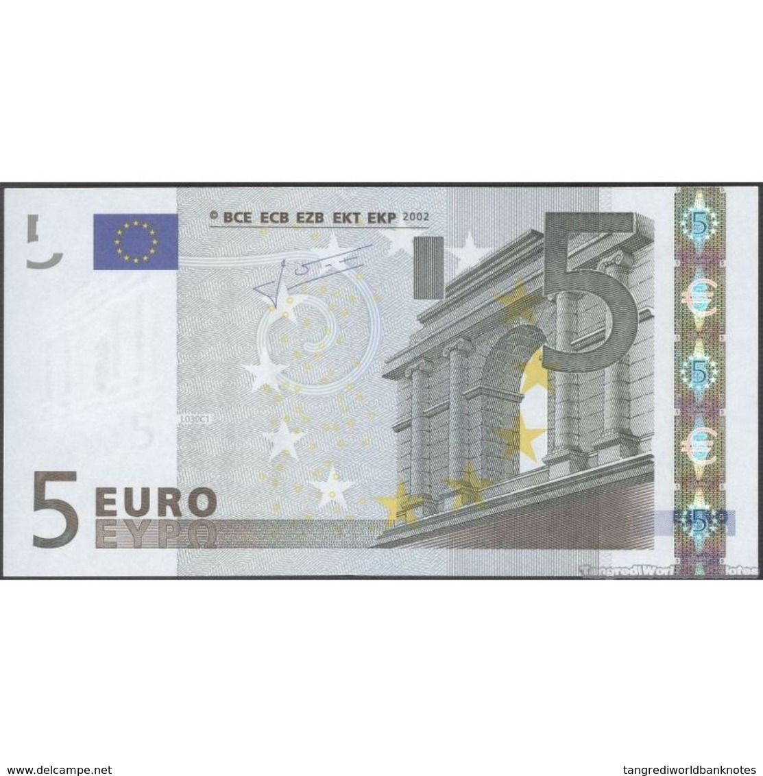 TWN - FRANCE 8U - 5 Euro 2003 Prefix U - Plate L030C1 - Signature: Trichet UNC - 5 Euro