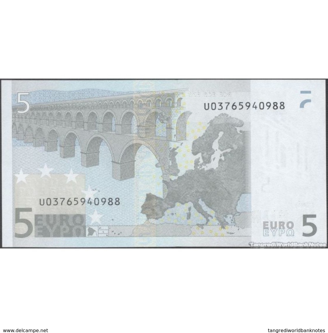 TWN - FRANCE 8U - 5 Euro 2003 Prefix U - Plate L030C1 - Signature: Trichet UNC - 5 Euro