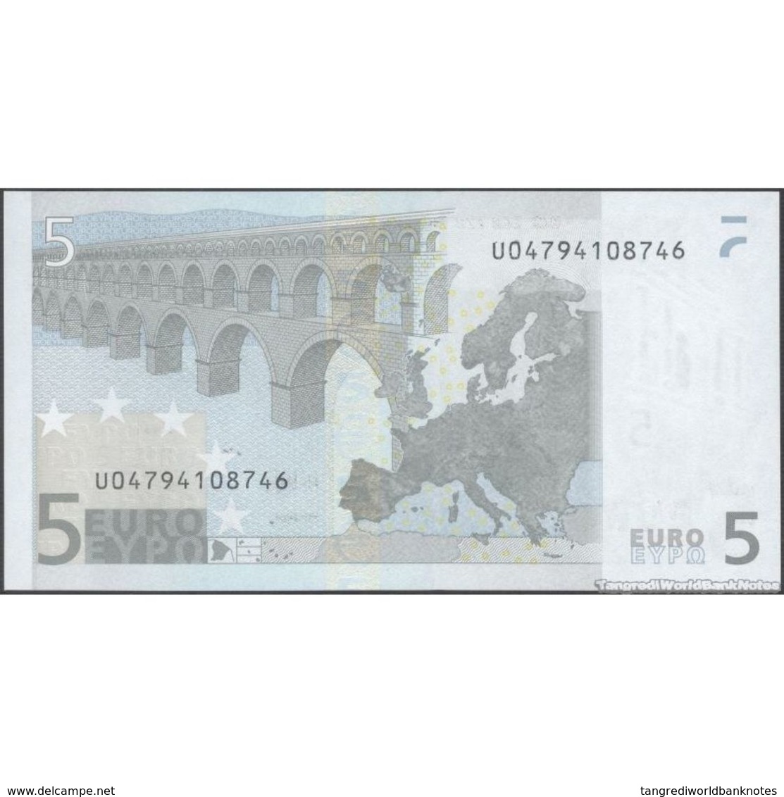 TWN - FRANCE 8U - 5 Euro 2003 Prefix U - Plate L030D1 - Signature: Trichet UNC - 5 Euro