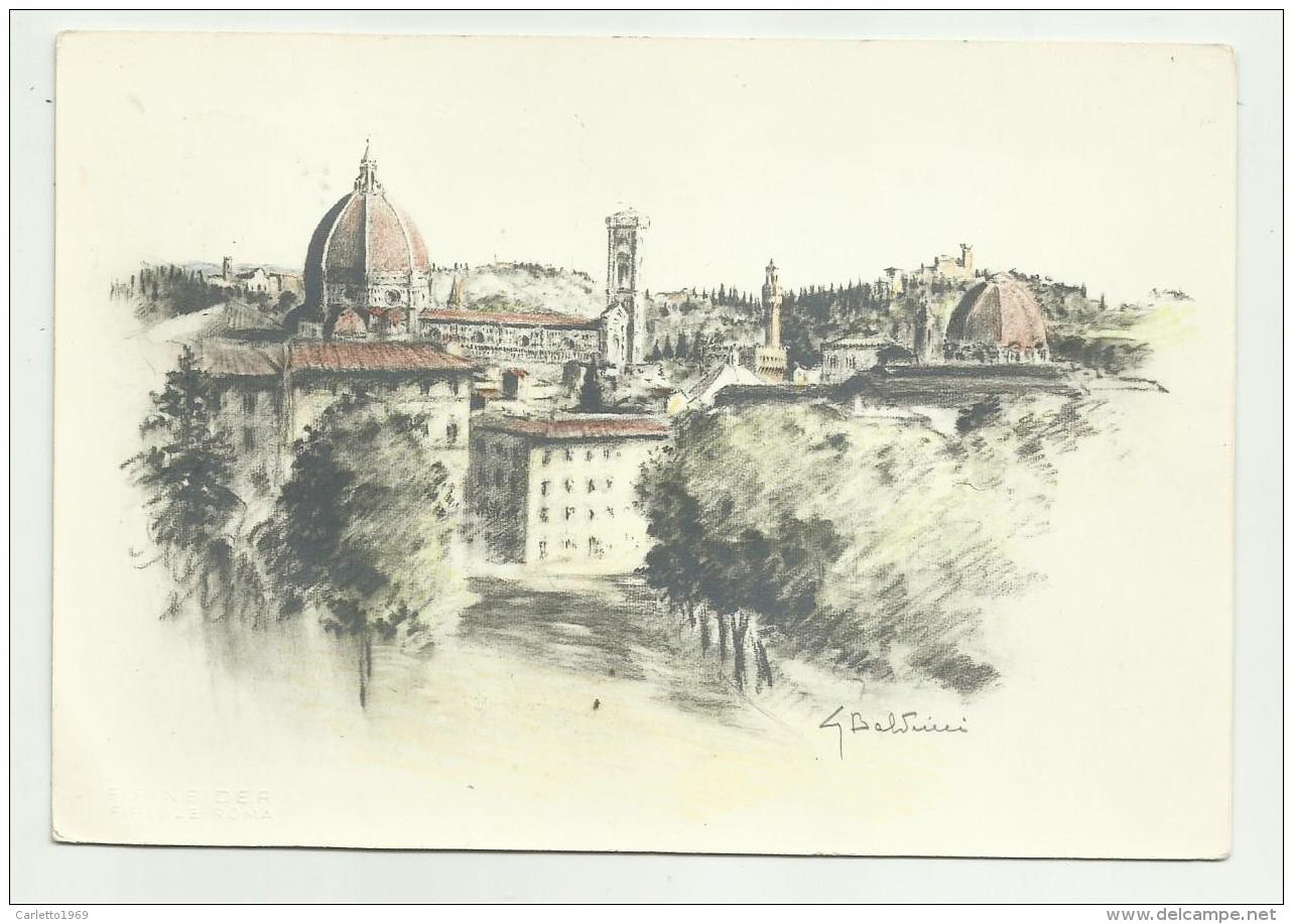 FIRENZE - VEDUTA - DISEGNO DI G.BALDINI  - VIAGGIATA FG - Firenze (Florence)