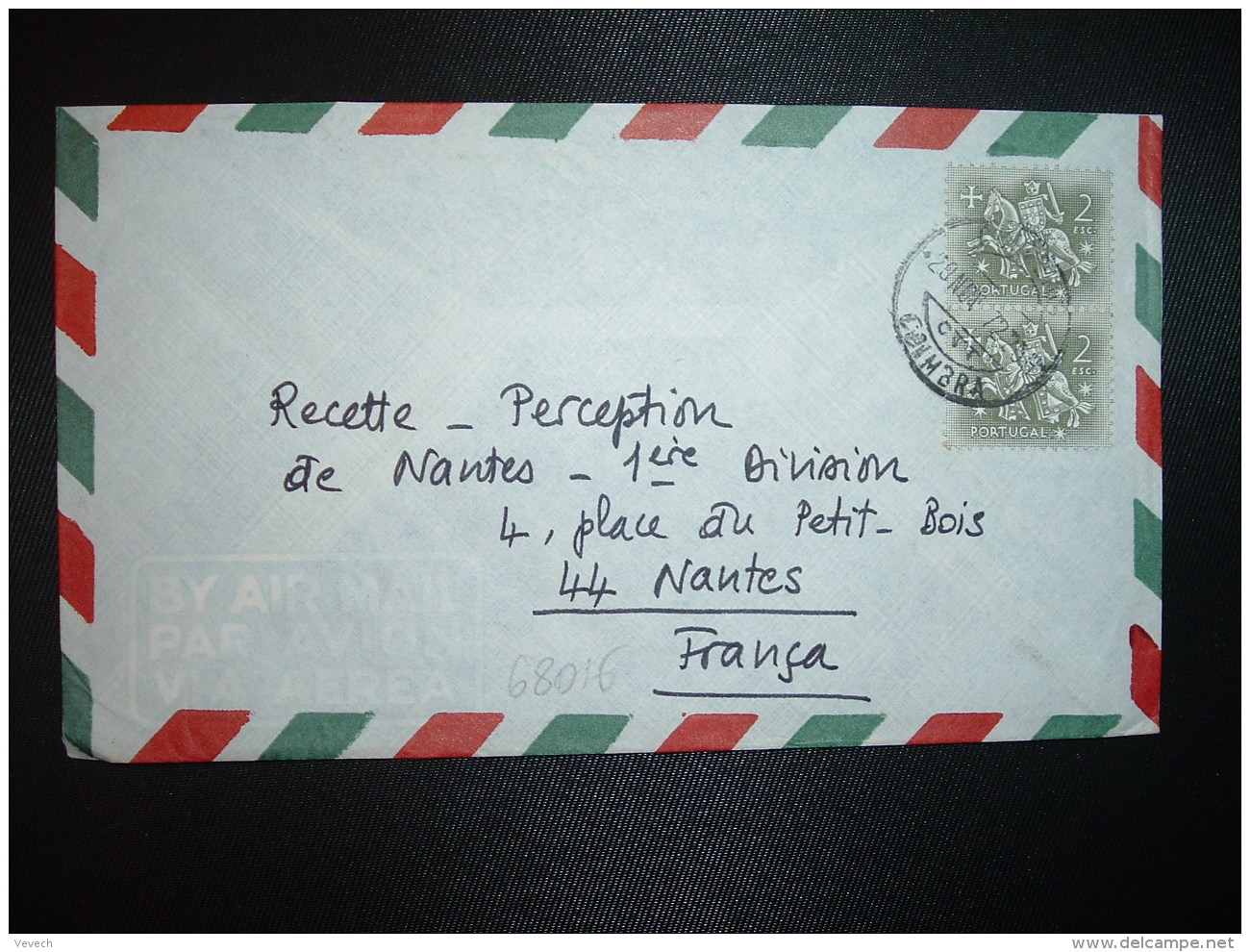 LETTRE Par Avion Pour La FRANCE TP 2 E Paire OBL.20 NOV 72 COIMBRA - Lettres & Documents