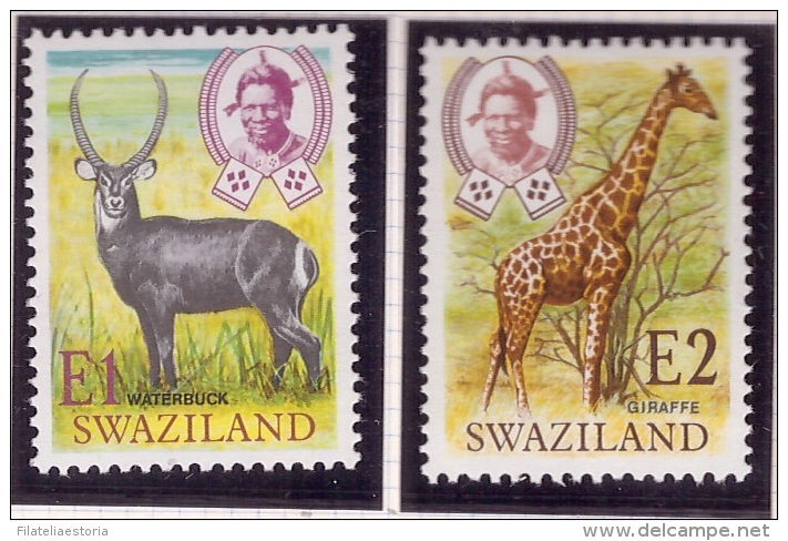 Swaziland 1975 - MNH ** - Girafes - Mammifères - Michel Nr. 218-219 Série Complète (swz019) - Swaziland (1968-...)