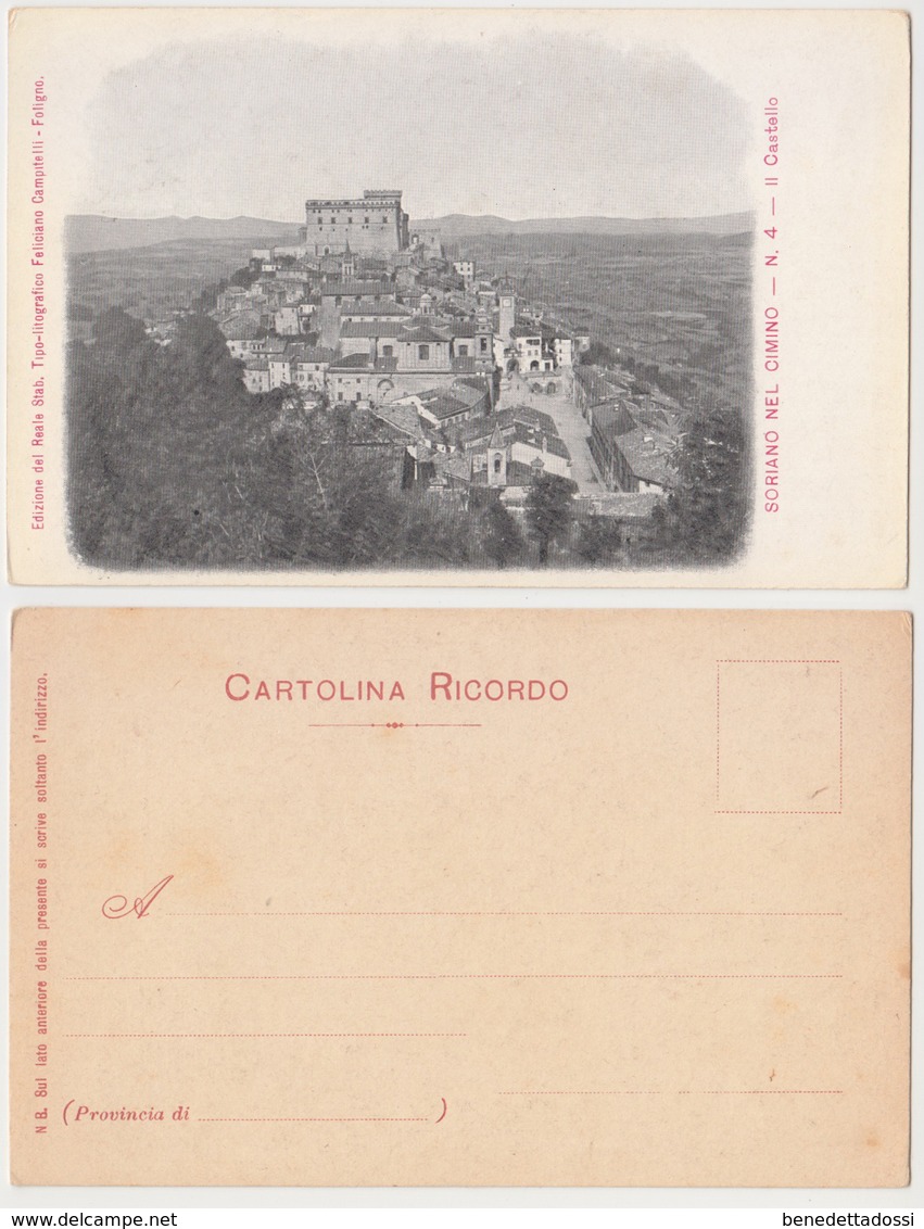 Soriano Nel Cimino - Il Castello, Ante 1906 - Altri & Non Classificati