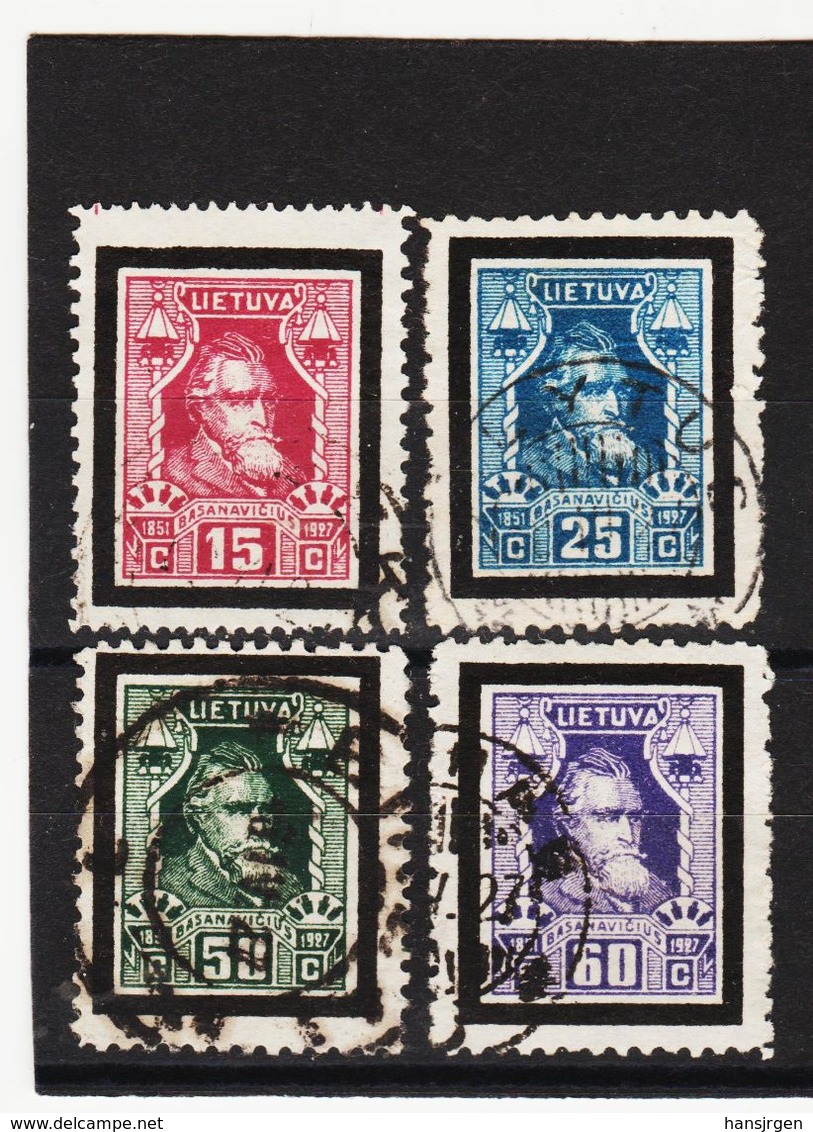 AUA714 LITAUEN 1927 Michl 274/77 Gebraucht / Gestempelt  ZÄHNUNG Und STEMPEL SIEHE ABBILDUNG - Litauen