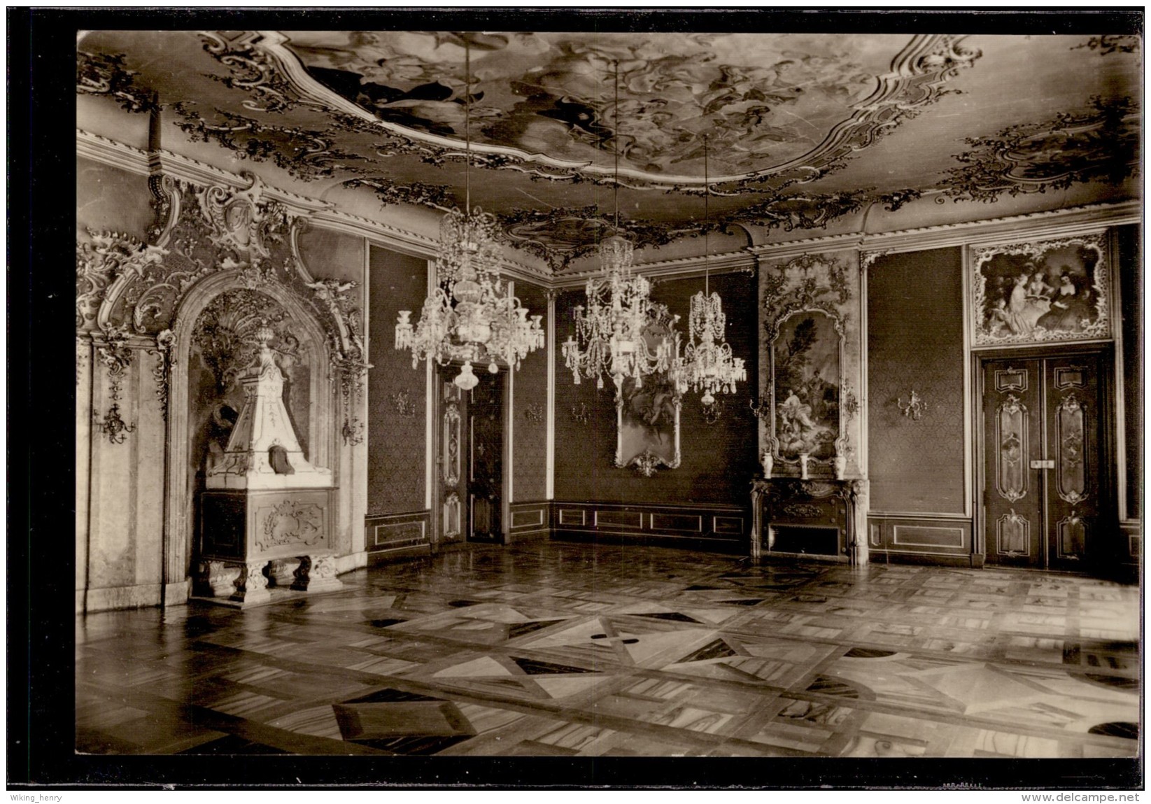 Rudolstadt - S/w Heidecksburg 5   Roter Saal - Rudolstadt