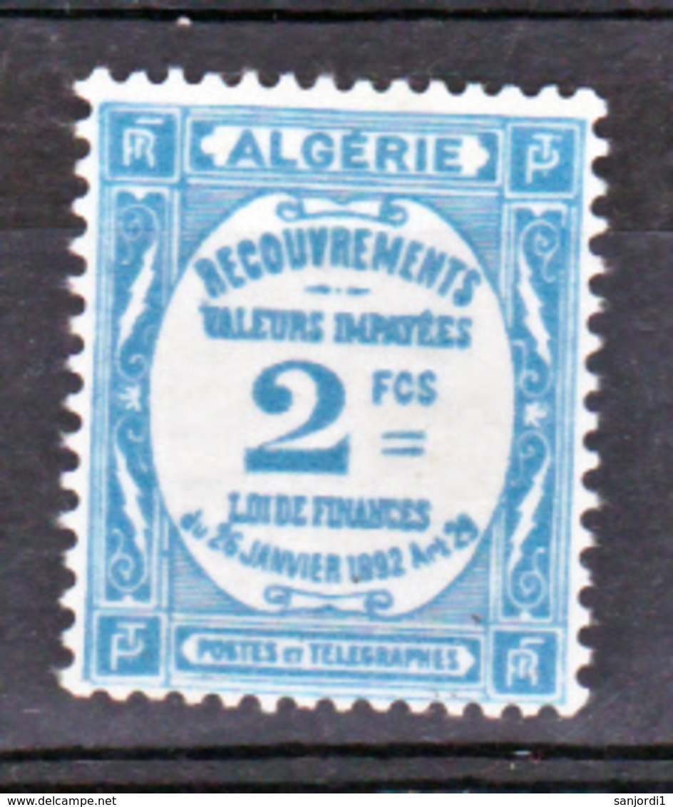 Algérie Taxe 20  Neuf Avec Trace De Charnière * TB Mh Con Charnela Cote 25 - Timbres-taxe