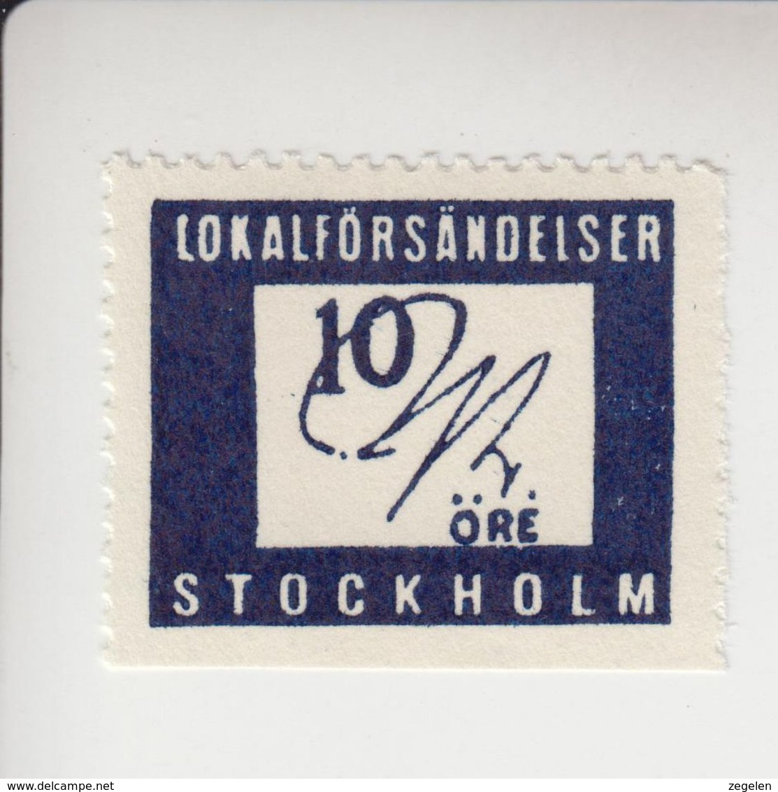 Zweden Lokale Zegels Cat. Facit Lokal Sverige Stockholm Lokal Försändelsexpedition 1B** Onderaan Ongetand - Local Post Stamps