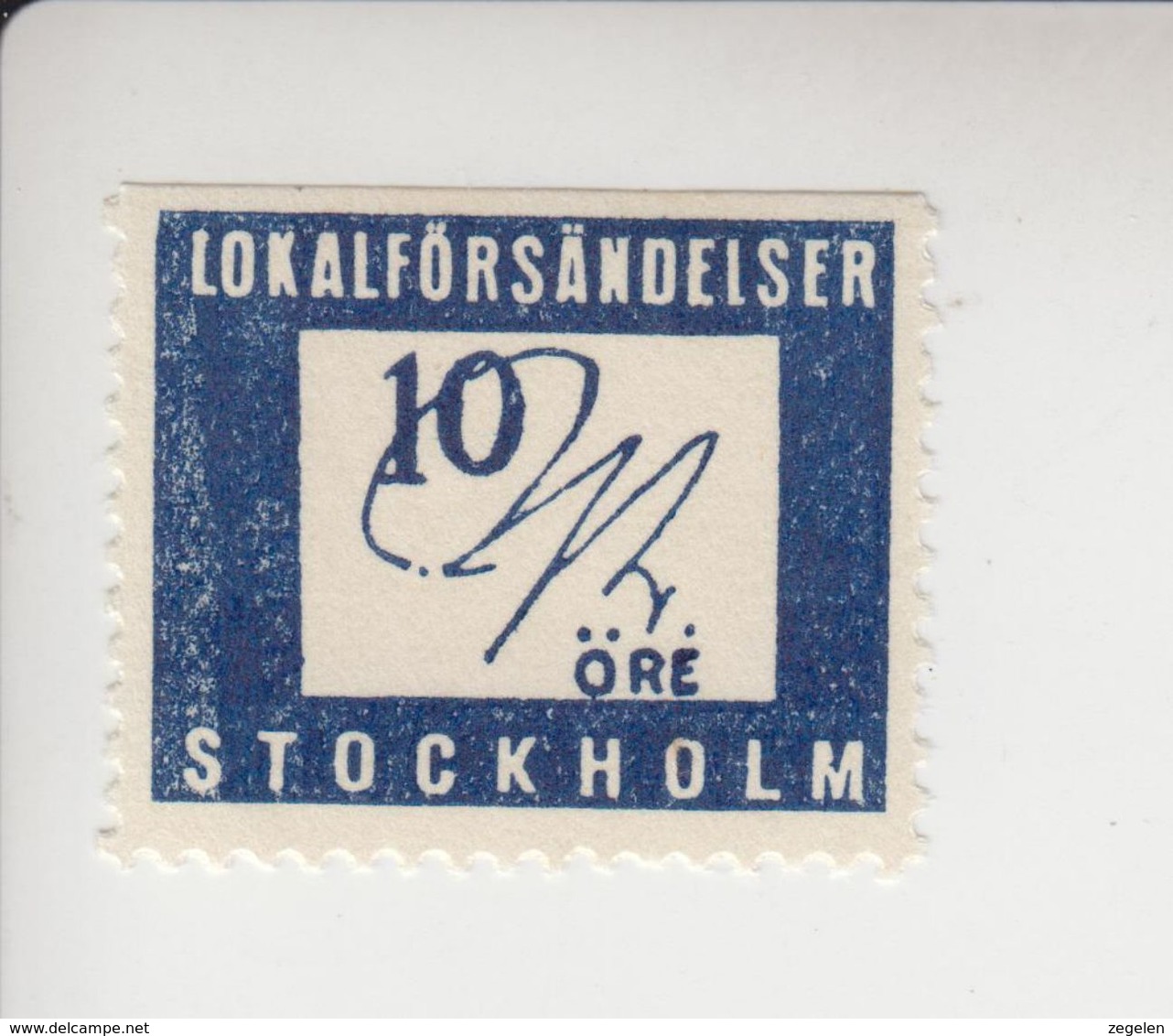 Zweden Lokale Zegels Cat. Facit Lokal Sverige Stockholm Lokal Försändelsexpedition 1B** Boven Ongetand - Local Post Stamps