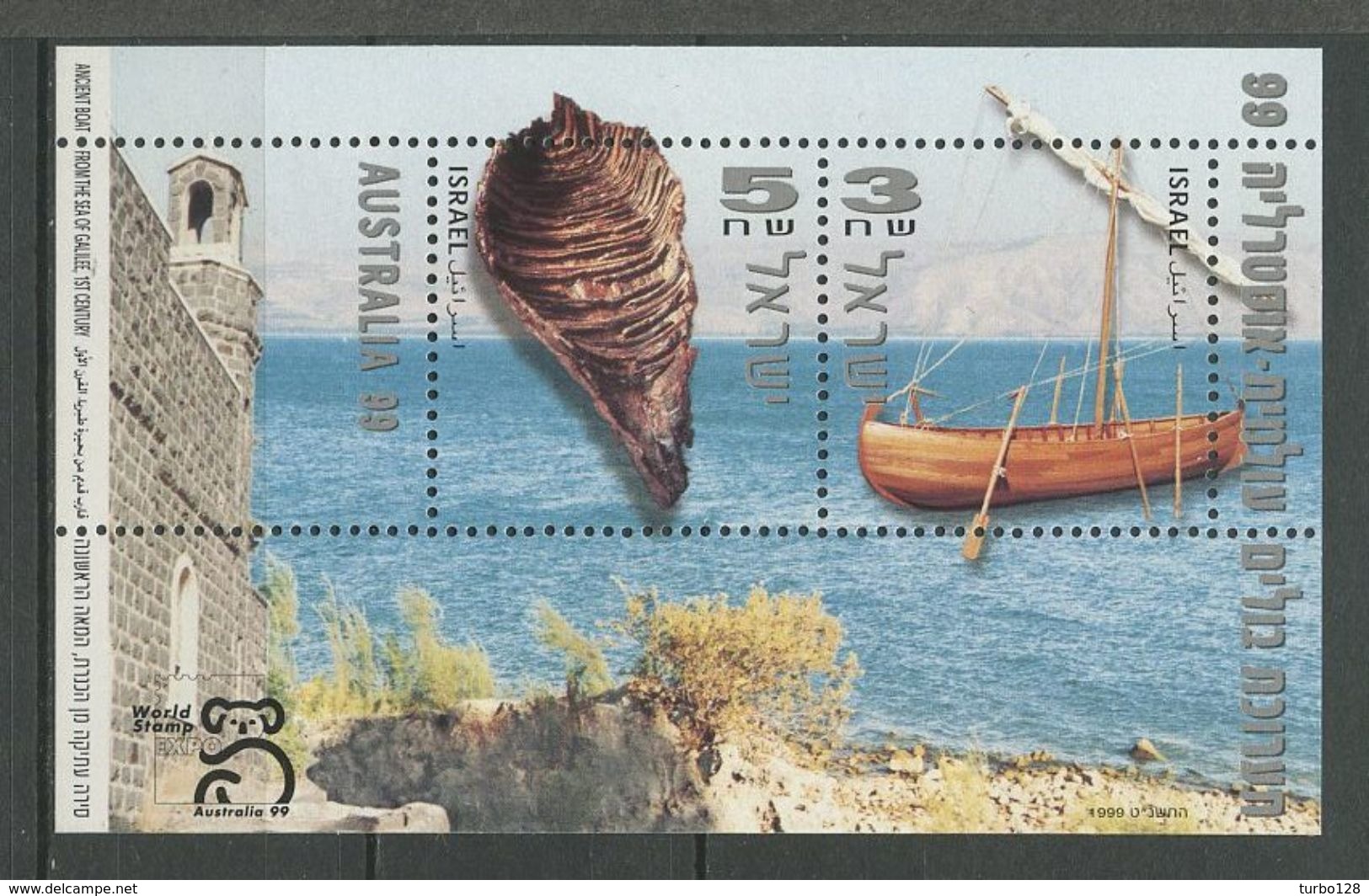 ISRAEL 1999 Bloc  N° 63 ** Neuf MNH Superbe C 8 € Bateaux Anciens Sailboat Epave Australia Melbourne - Hojas Y Bloques