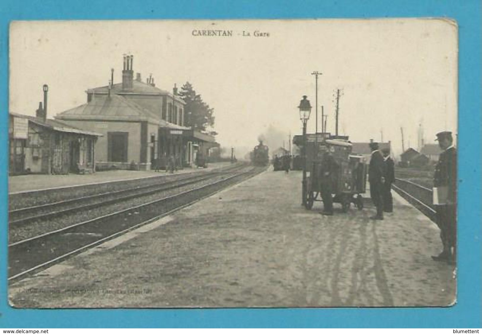 CPA Chemin De Fer Arrivée D'un Train La Gare CARENTAN 50 - Carentan