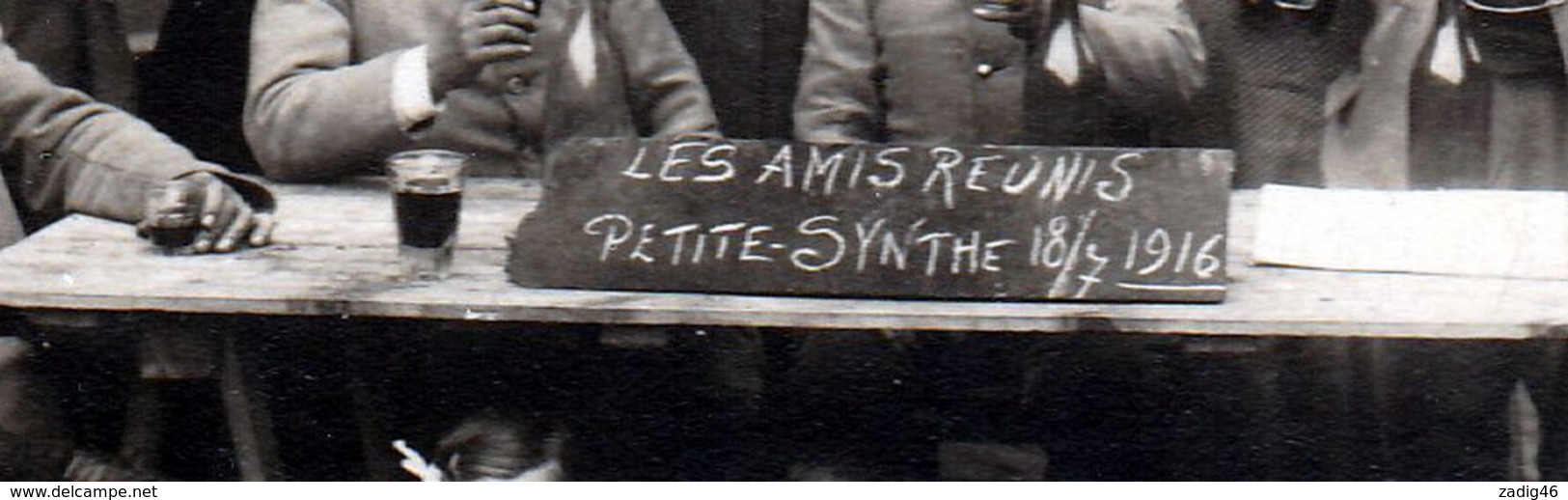 PETITE SYNTHE - LES AMIS REUNIS - CARTE PHOTO - 2 SCANS - Autres & Non Classés