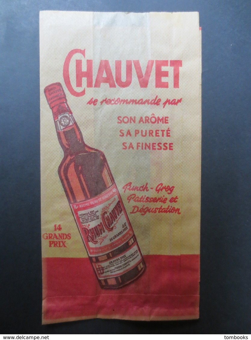 Sac En Papier Alimentaire Publicitaire - Rhum Chauvet - B.E - Alcohols