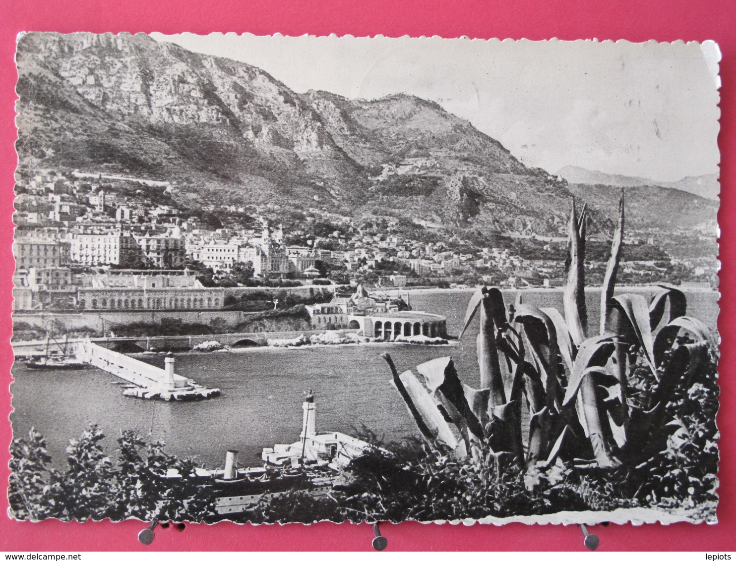 Monaco - Monte Carlo - L'entrée Du Port - CPSM 1950 - Carte Loterie Monaco Publicité - Scans Recto-verso - Harbor