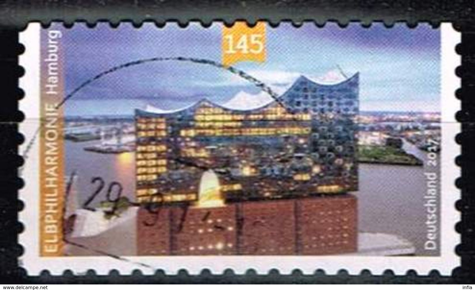 Bund 2017, Michel# 3286 O : Elbphilharmonie; Selbstklebend, Self-adhesive - Gebraucht