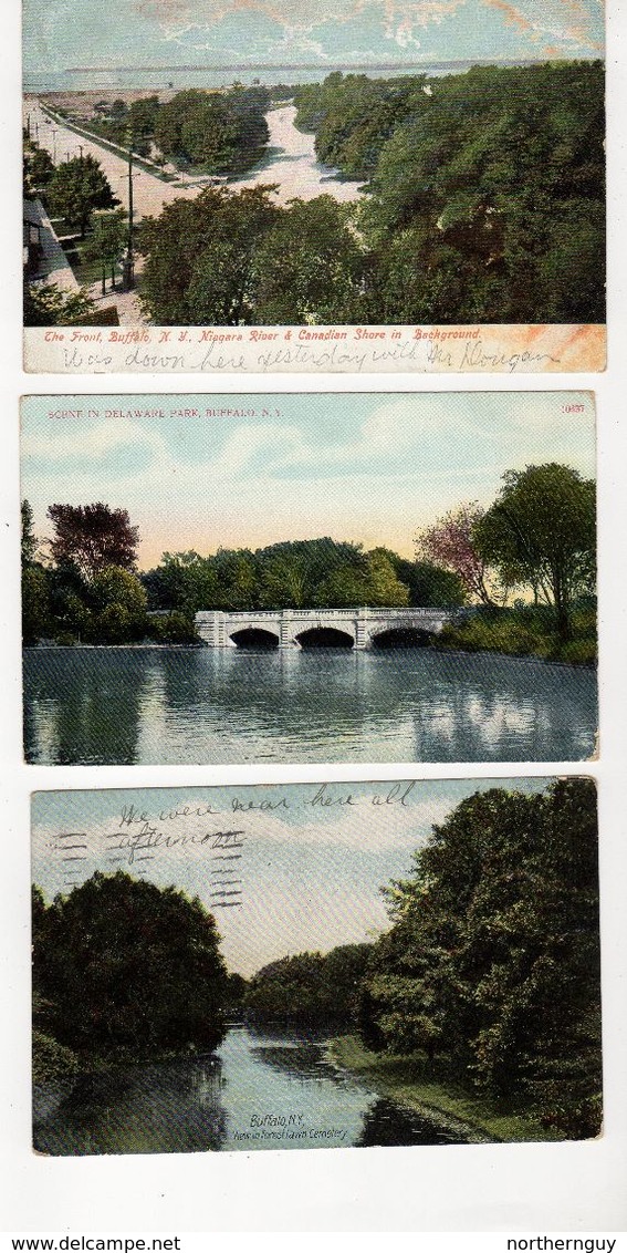 5 Different BUFFALO, New York, USA,  Pre-1920 Postcards - Buffalo
