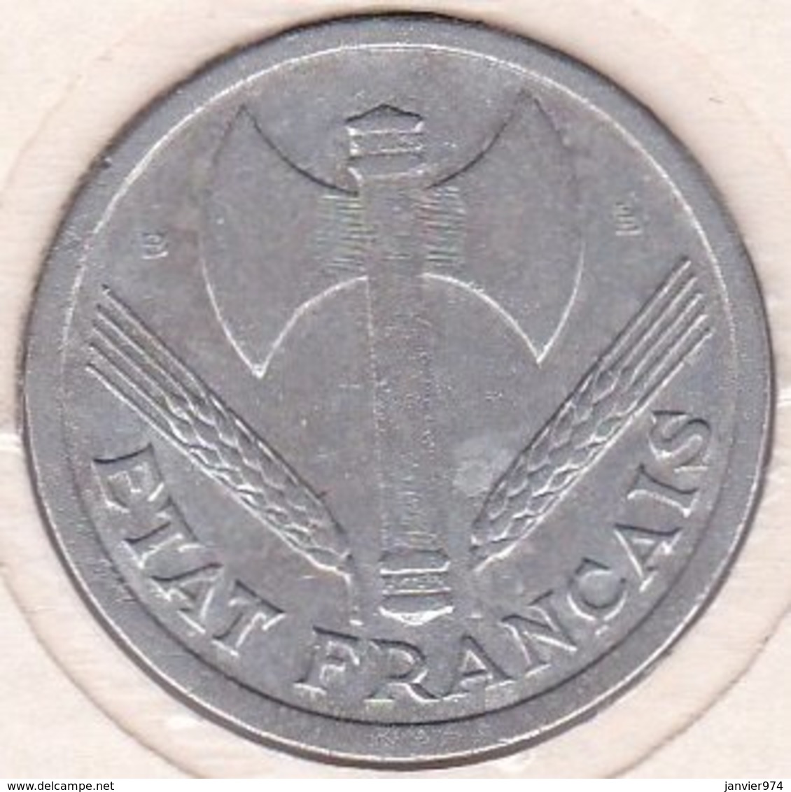 État Français 2 Francs Bazor 1943 B Beaumont Le Roger, Gadoury 536 En Aluminium - Autres & Non Classés