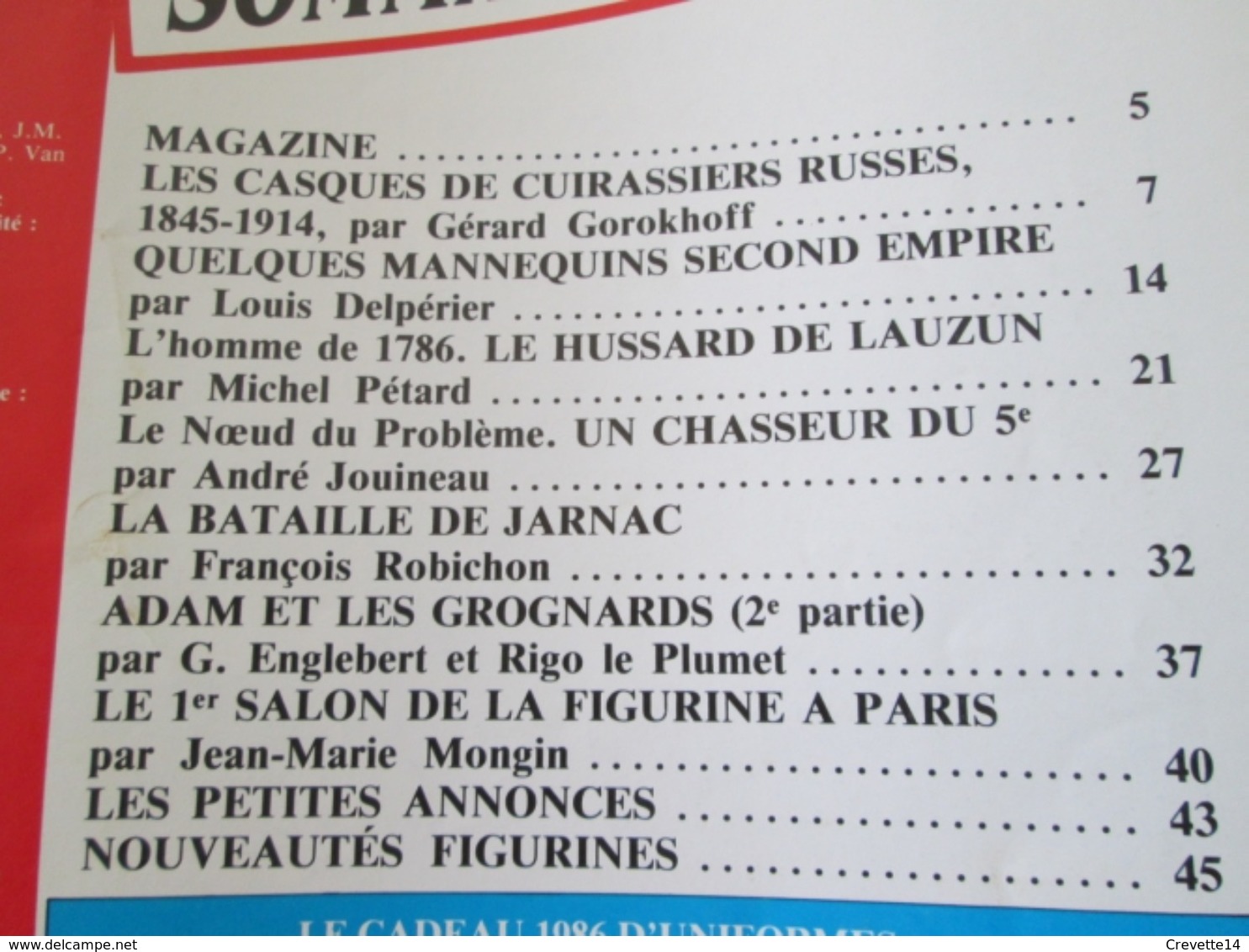 GA ZU Revue Uniformologie Militaria GAZETTE DES UNIFORMES N°96  , Sommaire En Photo 2 , Format A4 ,valait Quand Même 30 - Uniforms