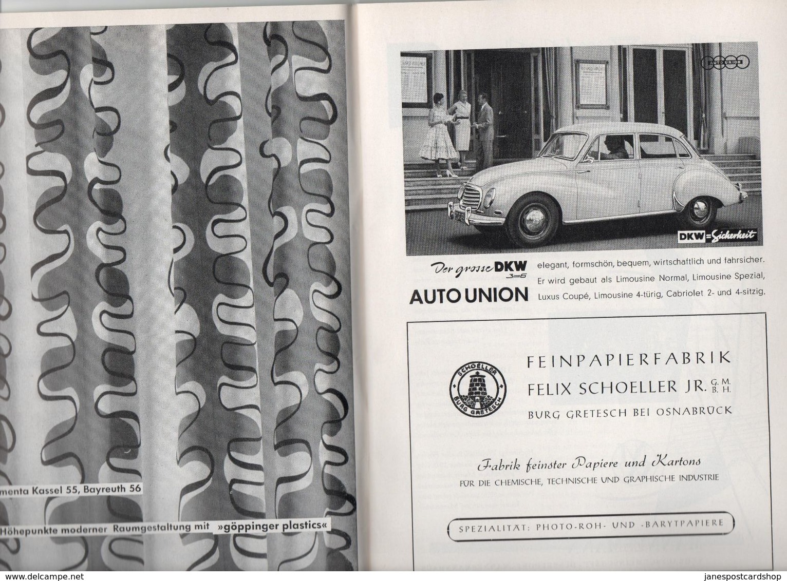 BAYREUTHER FESTSPIELE 1956 DER FLIEGENDE HOLLANDER - Good Adverts - Theater & Tanz