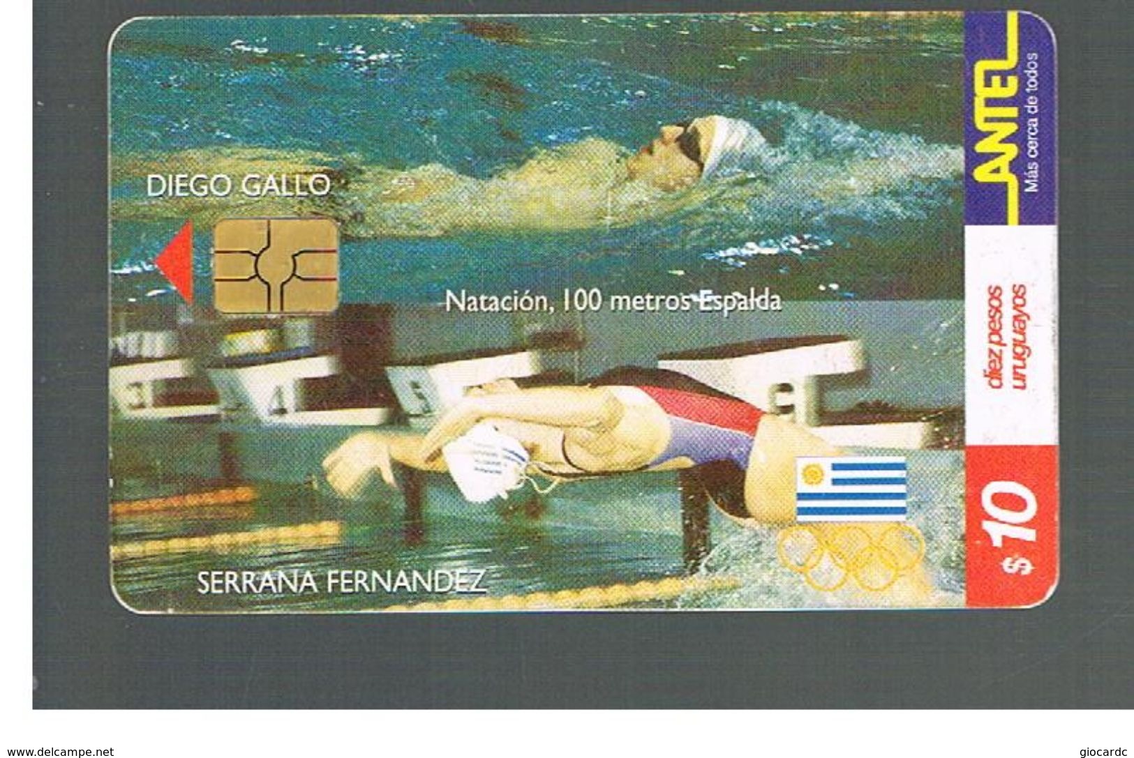 URUGUAY -   2000 OLYMPIC SPORT: SWIMMING        - USED  -  RIF. 10461 - Jeux Olympiques