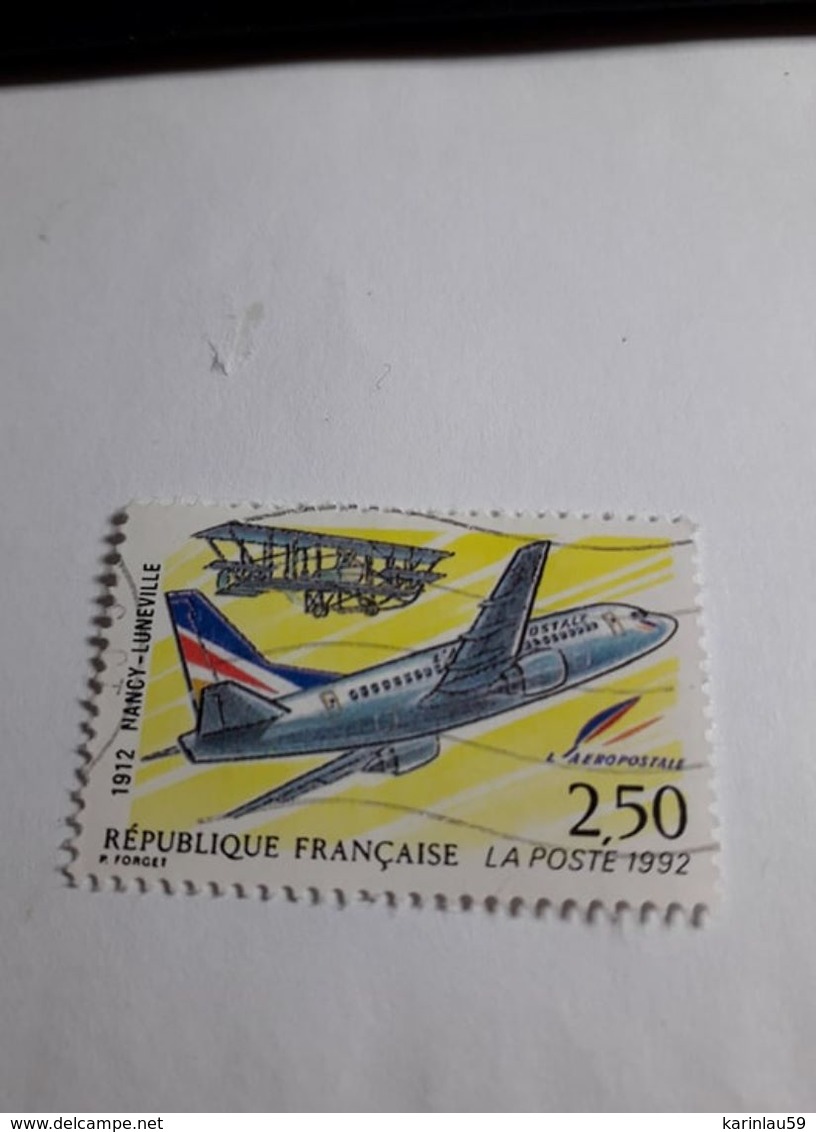 Timbre France N°2778 - 1992 - 1ere Liaison Postale Aérienne Nancy-Lunéville  Oblitéré - Used Stamps