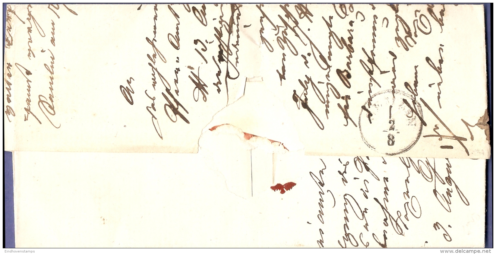 Hongary Baja  1867, Postmark On Letter To Semlin - ...-1850 Préphilatélie
