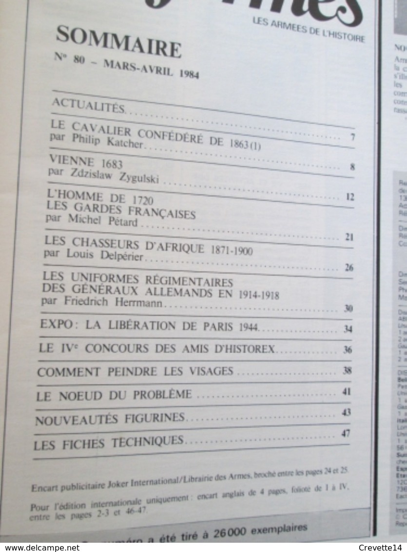 GA ZU Revue Uniformologie Militaria GAZETTE DES UNIFORMES N°80  , Sommaire En Photo 2 , Format A4 ,valait Quand Même 30 - Uniforms