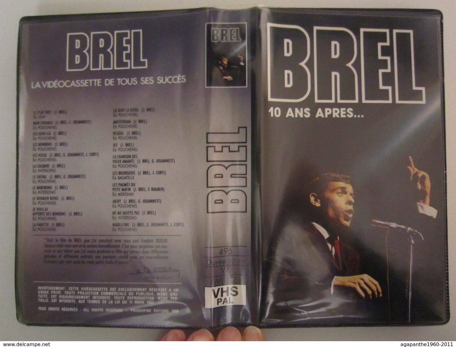 086 - CASSETTE VIDEO VHS PAL - BREL 10 ANS APRES... - Concerto E Musica