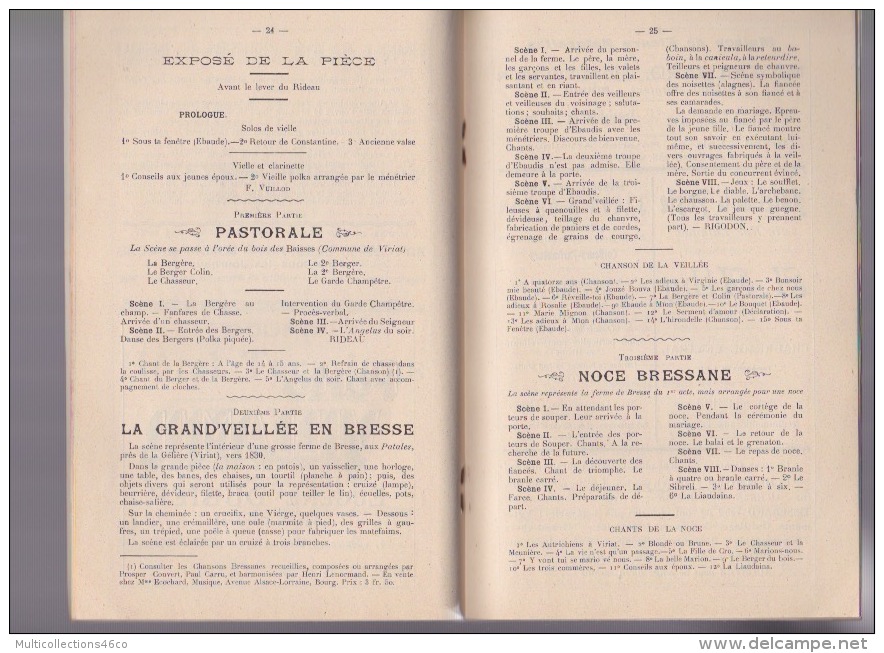 080218A REGIONALISME Ville De BOURG EN BRESSE 1923 - SEMAINE BRESSANE ébaudes - Folklore - Rhône-Alpes