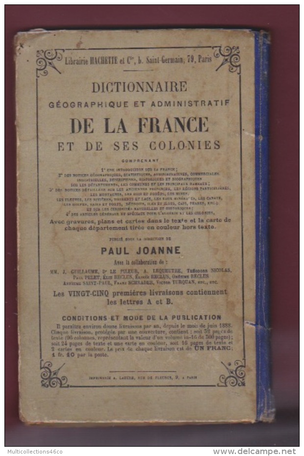 080218A REGIONALISME - 1890 Géographie De L'AIN Gravures Et Carte - Adolphe JOANNE - Rhône-Alpes