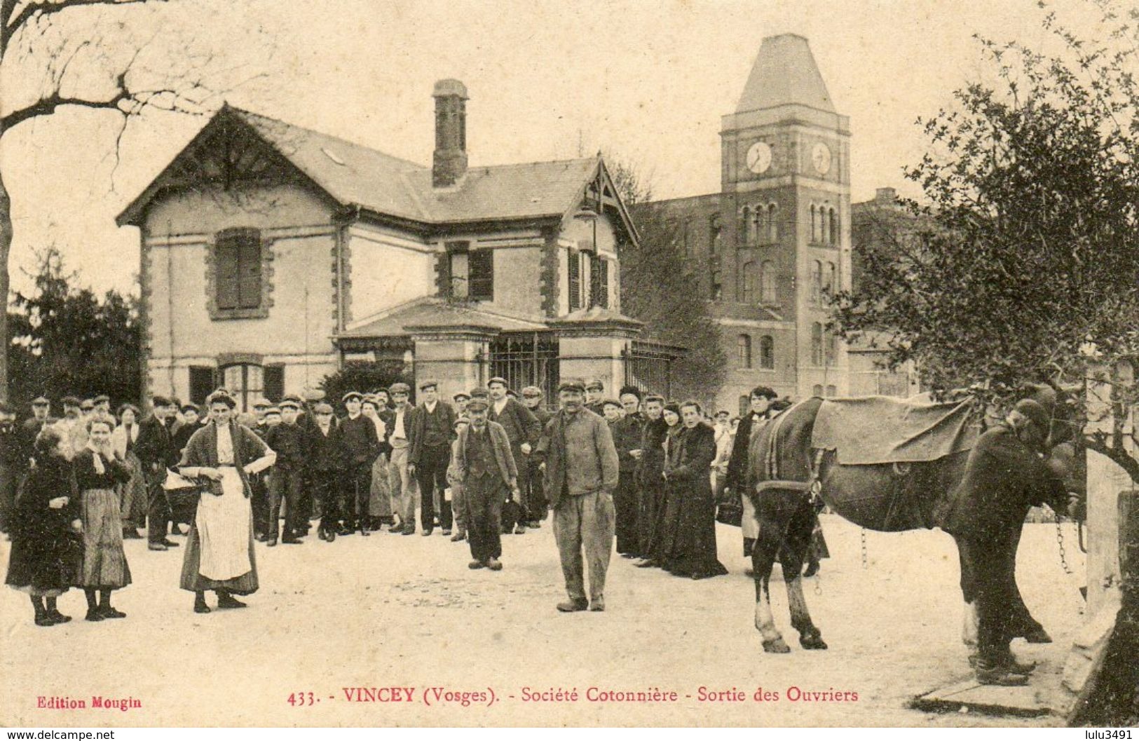 CPA - VINCEY (88) - Sortie Des Ouvriers De La Société Cotonnière - Vincey