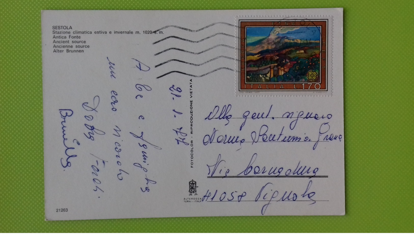 Cartolina SESTOLA - MO - Viaggiata - Postcard - Antica Fonte - Modena