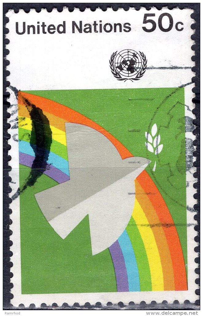 UNITED NATIONS 1976 Universal Peace (Dove And Rainbow) -  50c Multicoloured FU - Used Stamps