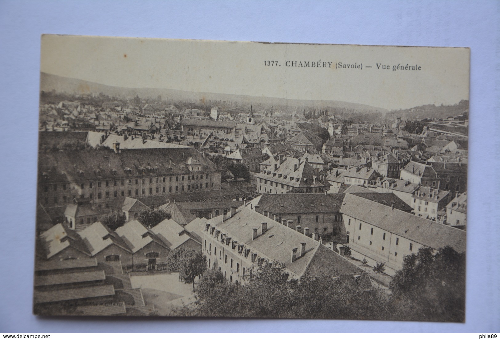 CHAMBERY-vue Generale-au Dos Cachet"hospices Civils De Chambery-section Militaire" - Chambery