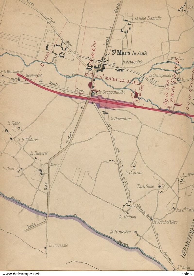 Chemins De Fer De L’Ouest Ligne De Nantes à Segré - Europa