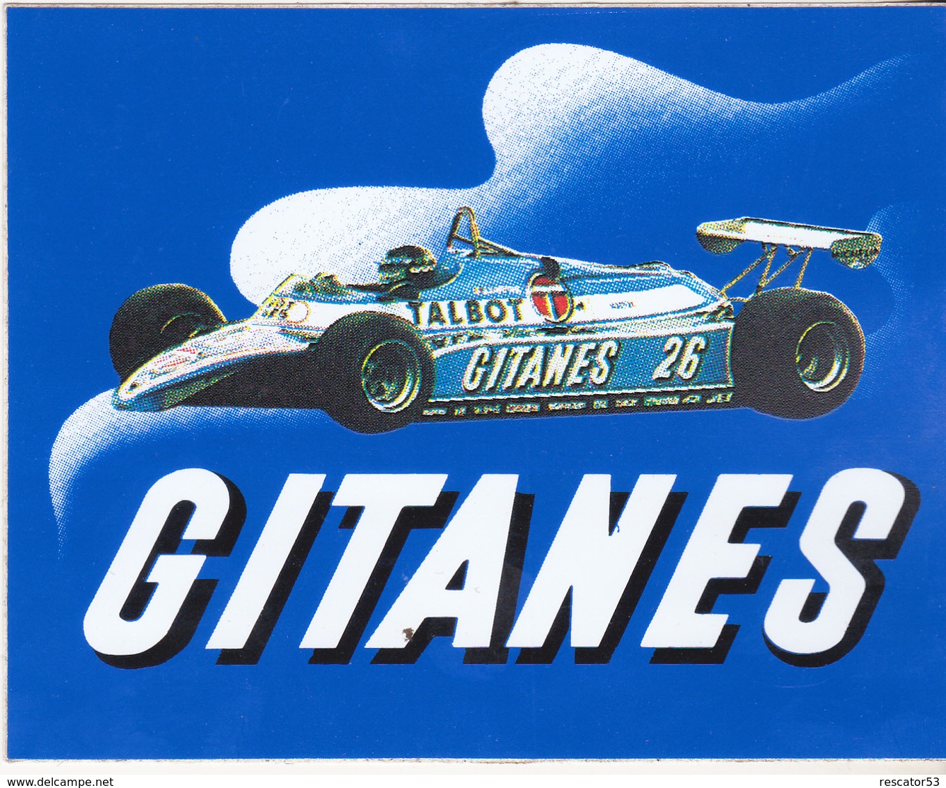 Rare Très Bel Autocollant Gitanes Formule 1 - Objets Publicitaires