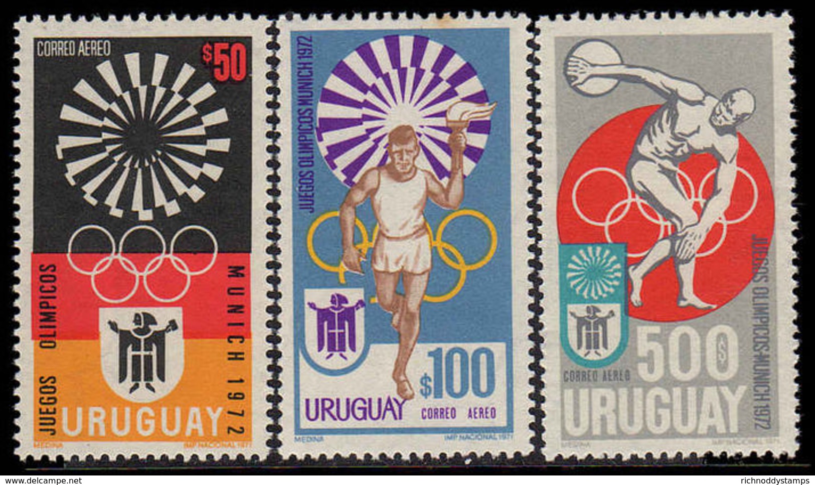 Uruguay 1972 Olympics Unmounted Mint. - Uruguay