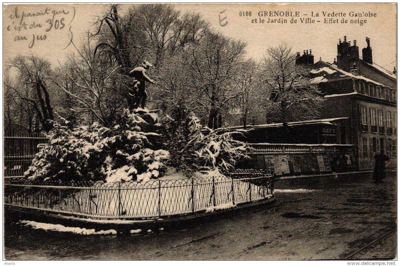 CPA Grenoble- La Vedette Gauloise Et Le Jardin De Ville-Effet De Neige (667381) - Grenoble