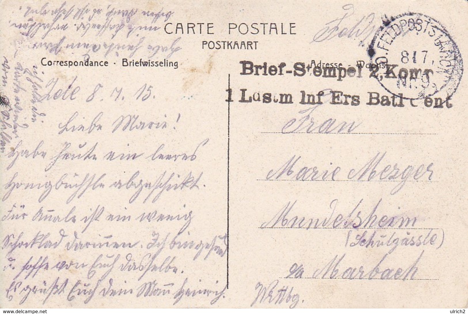 AK Zele - Binnenbeuk Der Kerk - Feldpost 1. Ldstm. Inf. Ers. Batl. Gent - 1915 (34023) - Zele