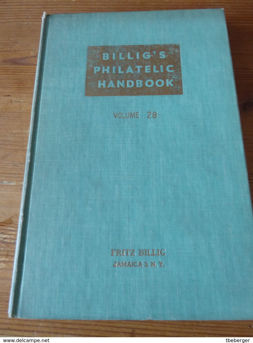 Billig's Philatelic Handbook Volume 28 1st Edition, 208 Pages, 1960, Ex Library RPSL - Manuali