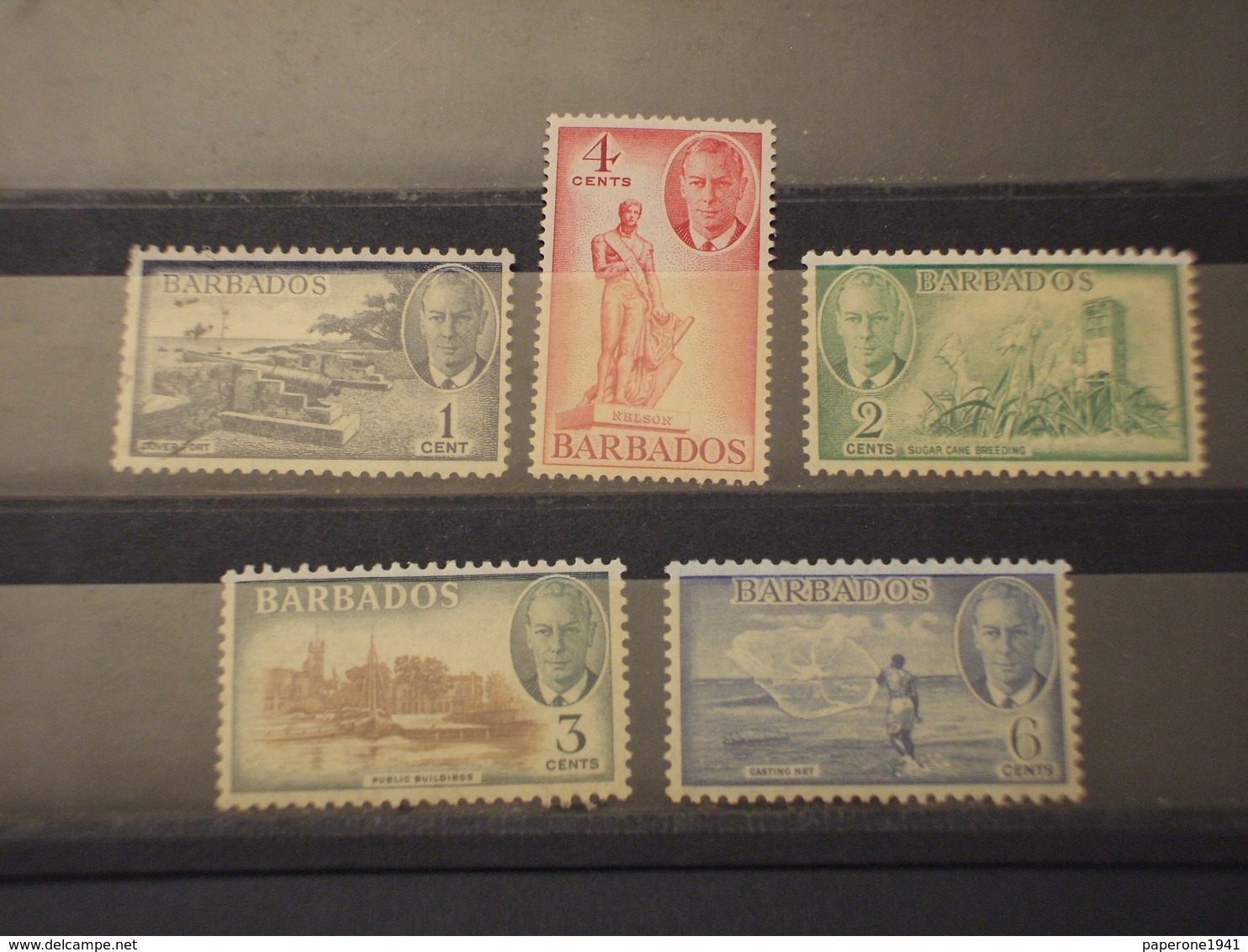 BARBADOS - 1950 PITTORICA 1-2-3-4-6 C. - NUOVI(++) - Barbados (...-1966)