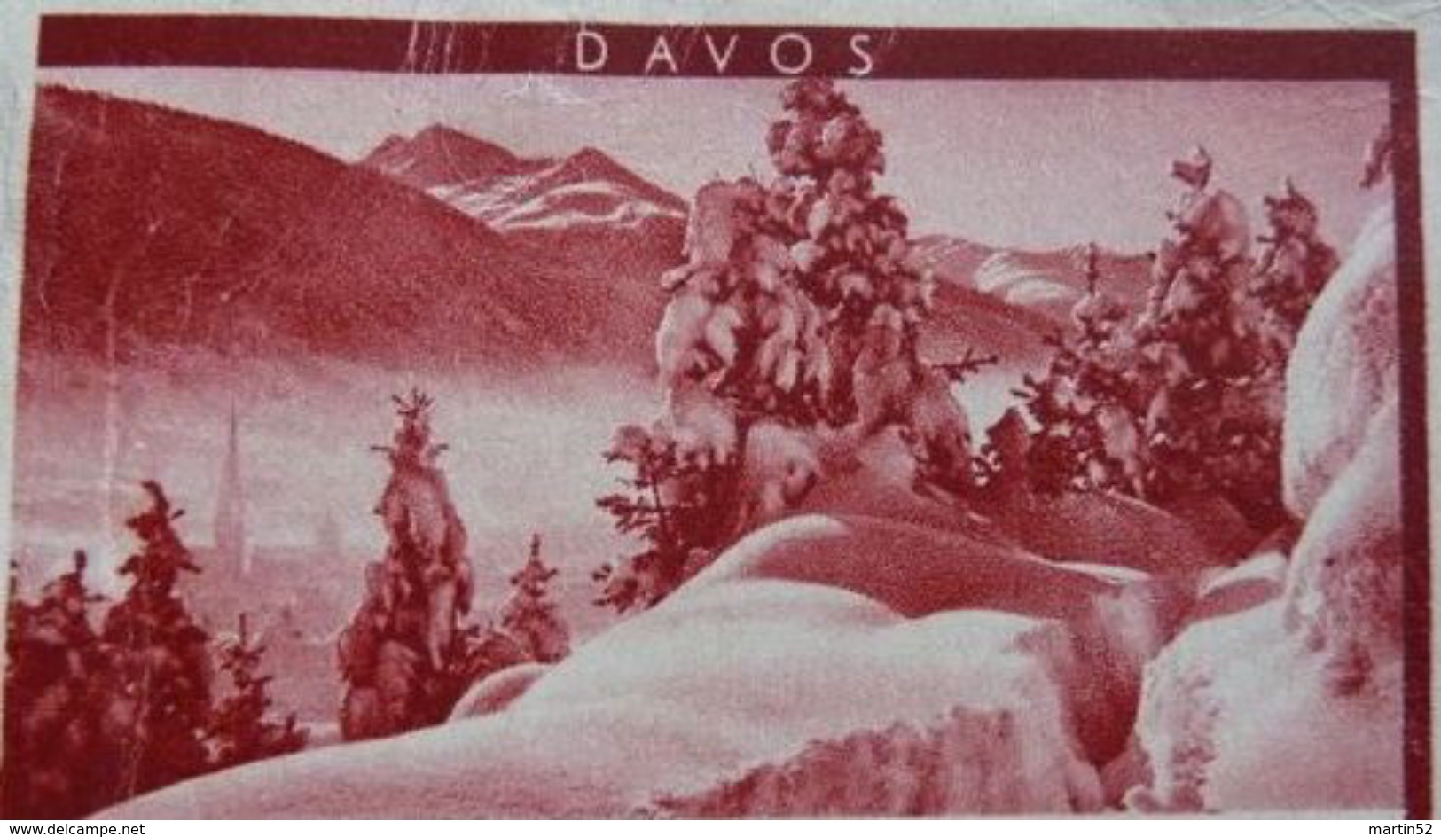 Schweiz Suisse 1930: ZEPPELINPOST 12.X.30 BASEL Mit Zu F3+15 Mi 179+234 Auf Bild-PK "DAVOS" - Primi Voli