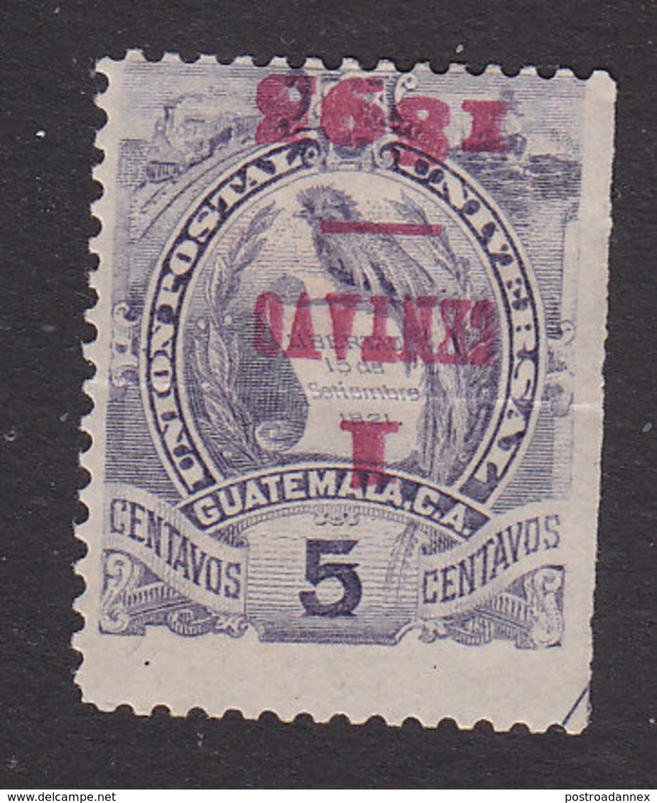 Guatemala, Scott #58a, Mint Hinged, National Emblem Surcharged, Issued 1894 - Guatemala