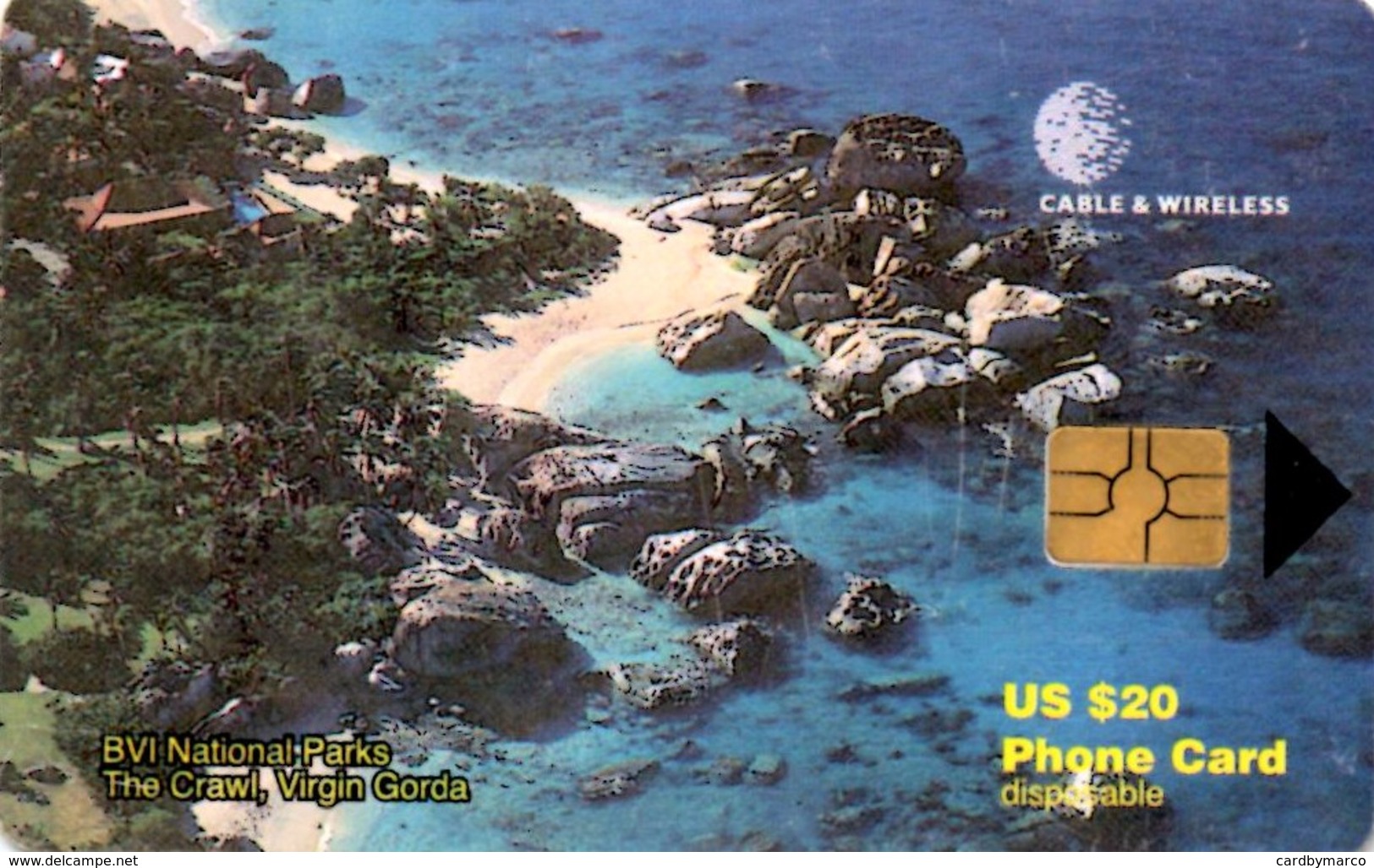 *BRITISH VIRGIN ISLANDS* - Scheda A Chip Usata - Virgin Islands