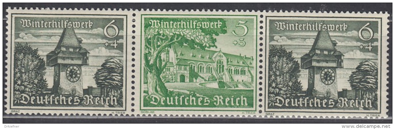 DR  W 137, Postfrisch *, WHW 1939 Bauwerke - Zusammendrucke